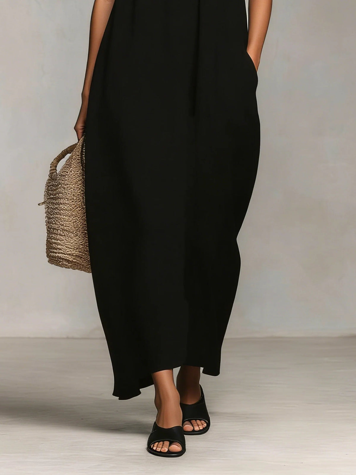 Nyxarielle | Maxi Dress with Color Blocks and Spaghetti Straps