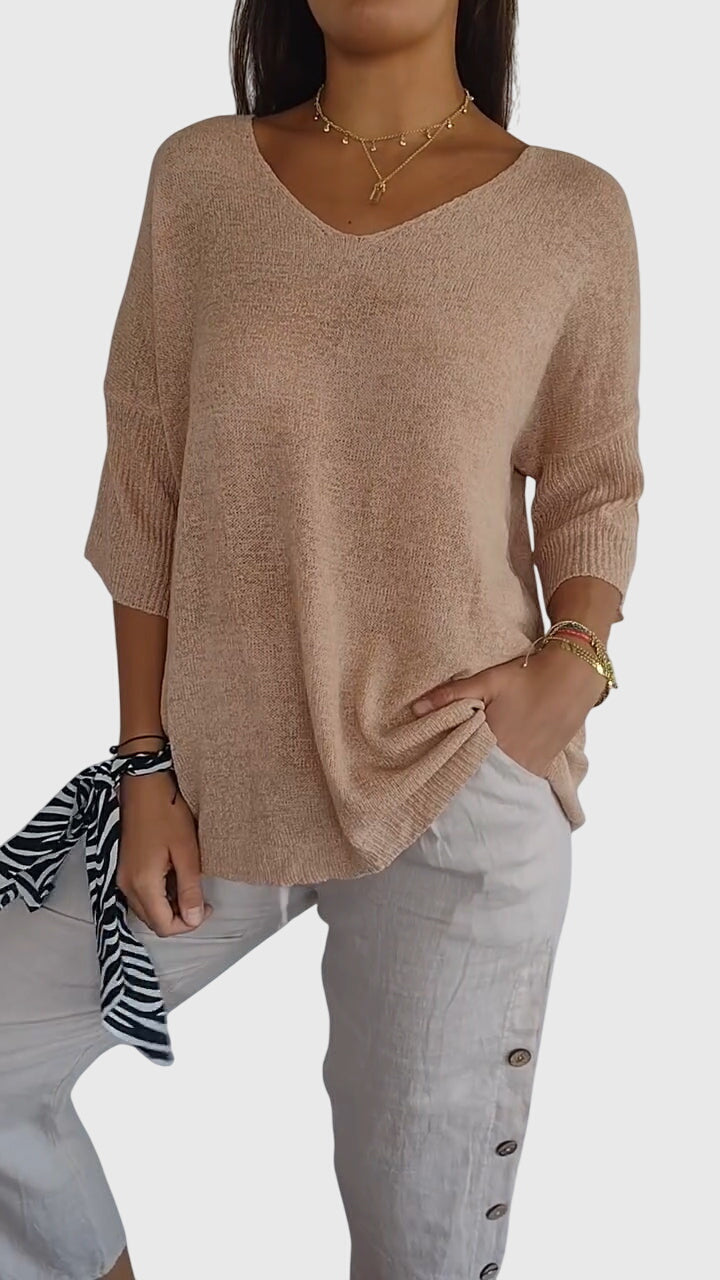 Cassandra™ | Elegant V-Neck Top