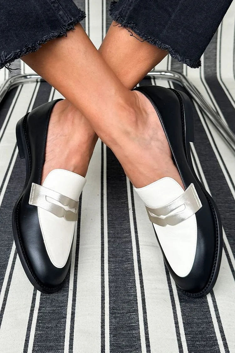 Zarinya | Monochrome Classic Loafers