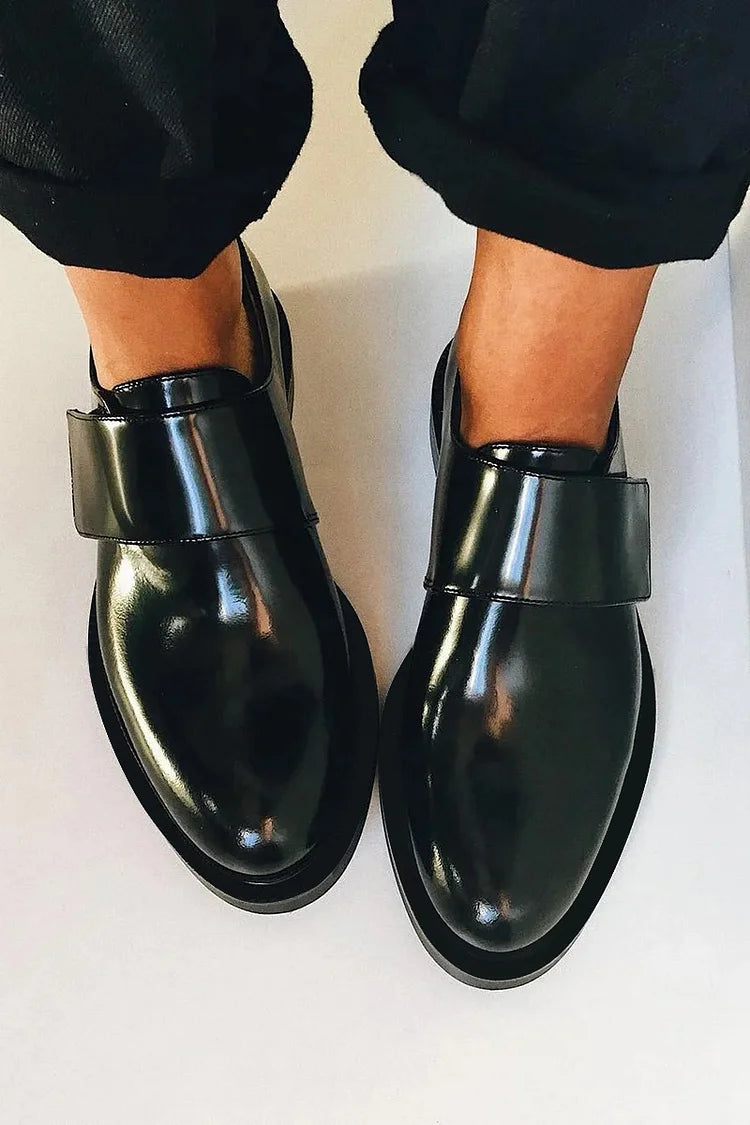 Tisaya | Polished Strap Loafers