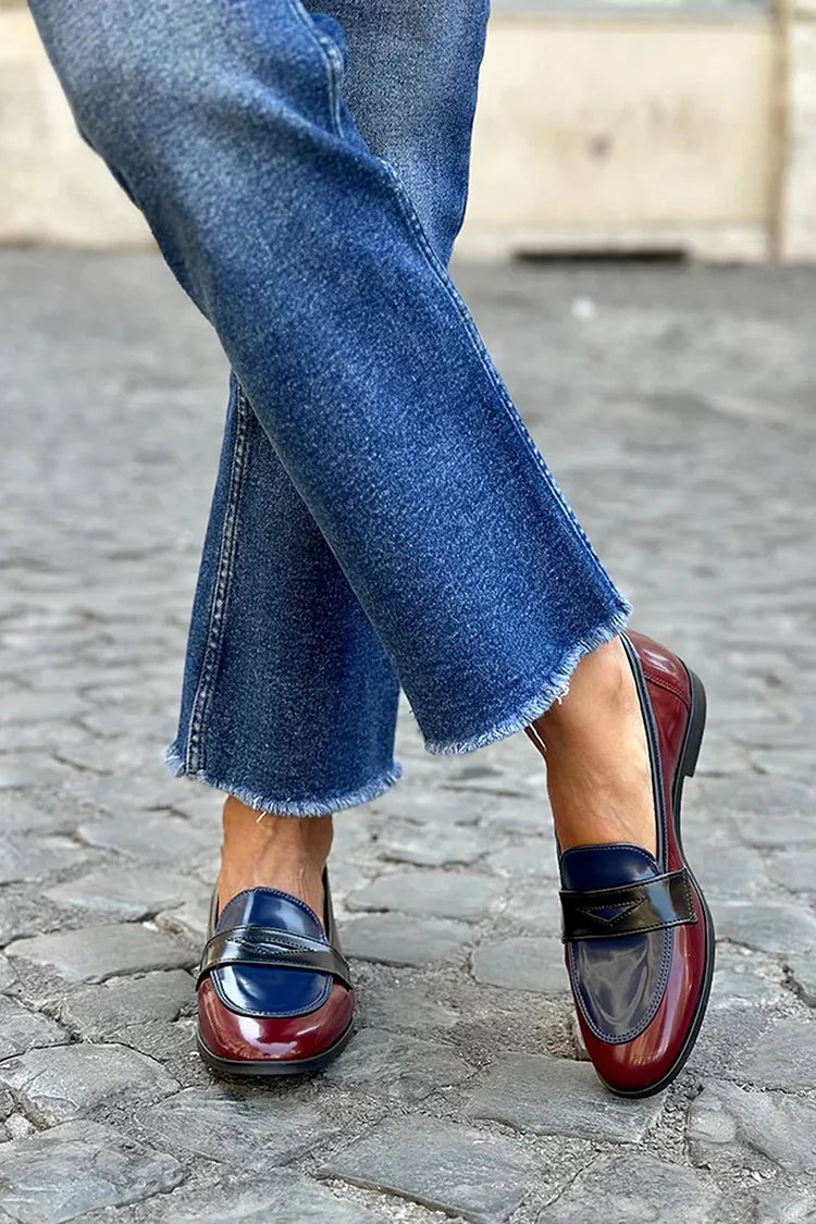 Aeliss | Shiny Tricolor Loafer