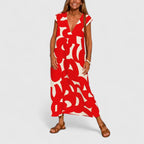 Koralia | Sophisticated V-Neck Dress