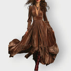 Alorae | Vintage A-Line Velvet Maxi Dress