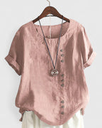 Elisavie | Comfortable Short Sleeve Blouse