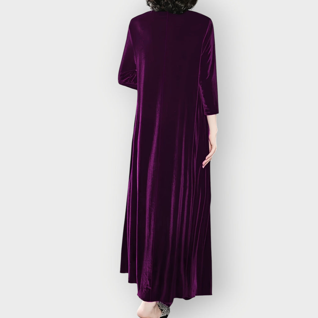 Vexalia | Luxe Velvet Flow Maxi Dress