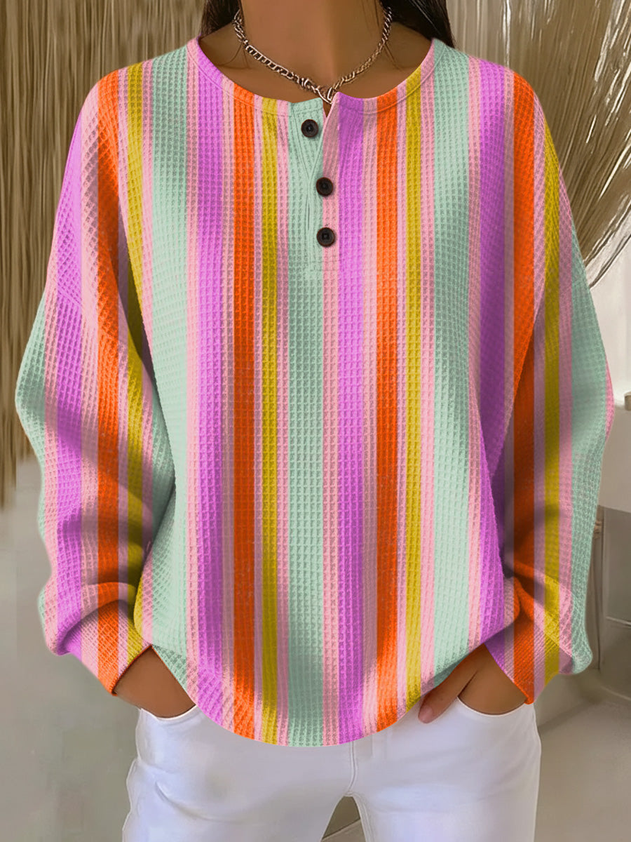 Elnyssa | Sweater with Colorful Stripes