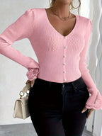 Skylar | Ribbed V-Neck Top