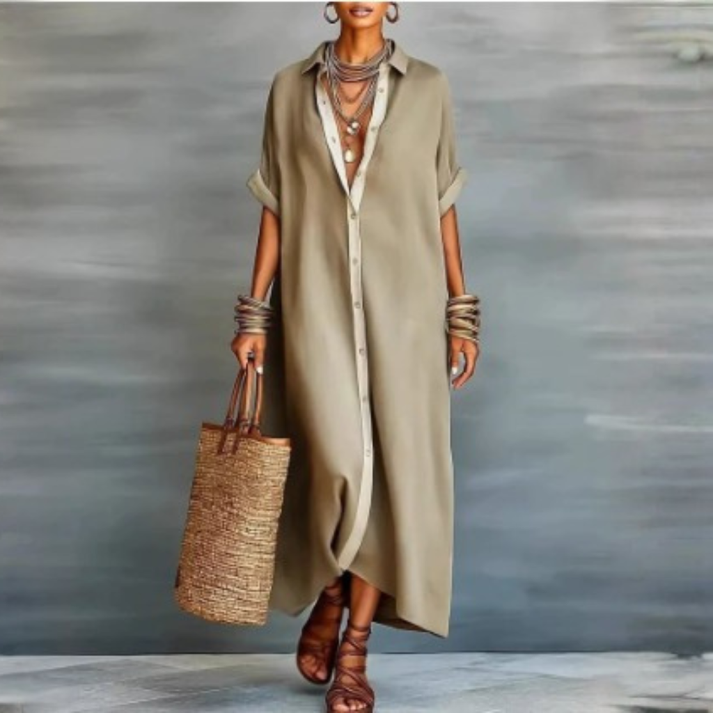 Aevrynthia | Maxi Dress with Minimalist Line