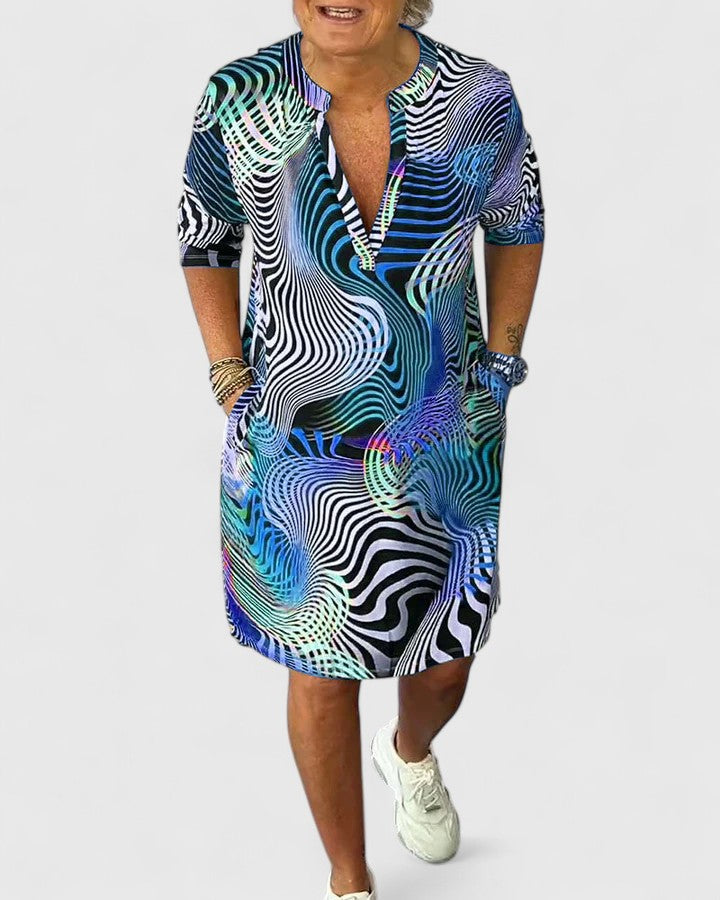 Helinae™ | Sophisticated V-neck Dress