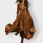 Alorae | Vintage A-Line Velvet Maxi Dress