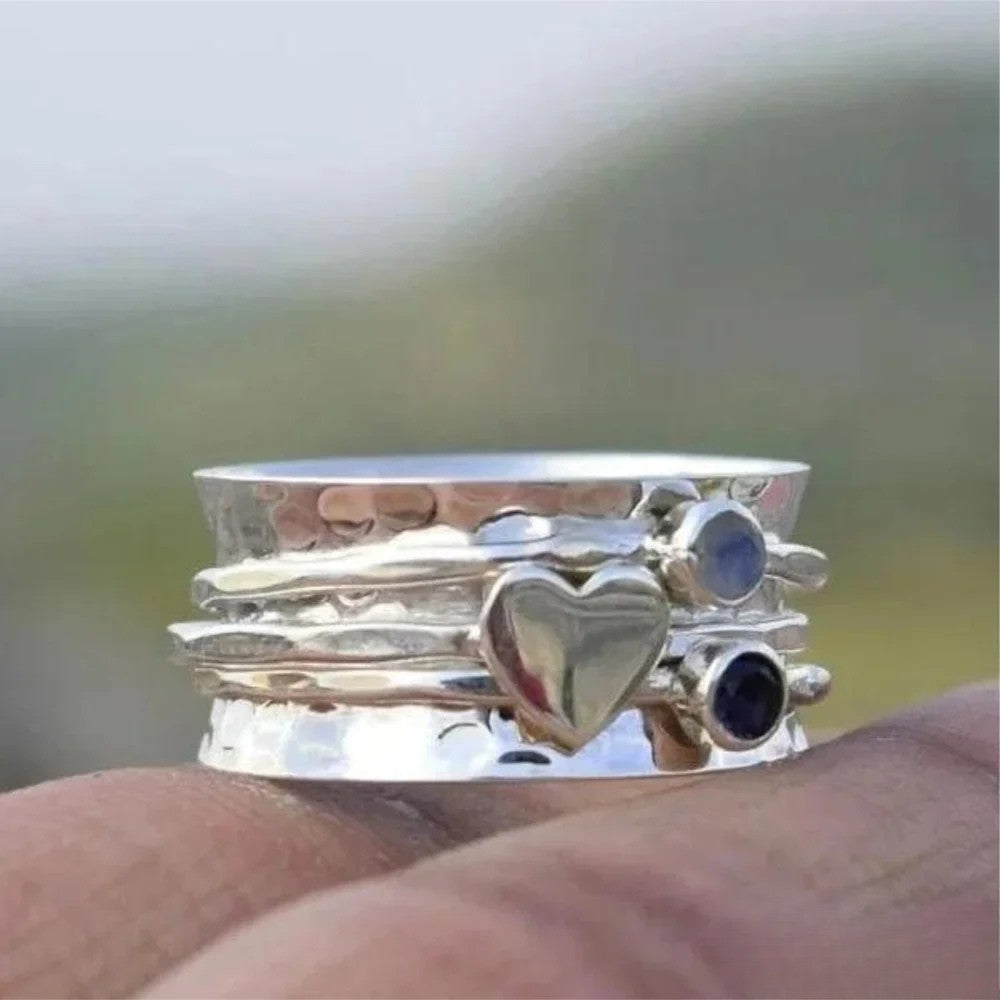 Heart-Shaped Spinner Ring
