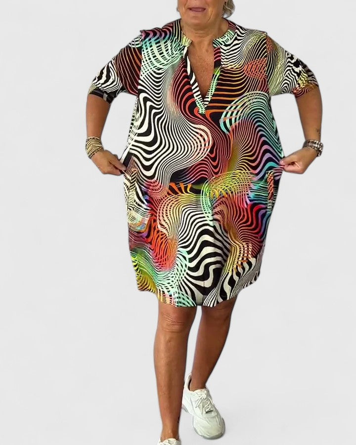 Helinae™ | Sophisticated V-neck Dress