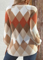 Trevala | Checkered Knit with Button Detail