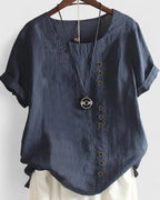 Elisavie | Comfortable Short Sleeve Blouse