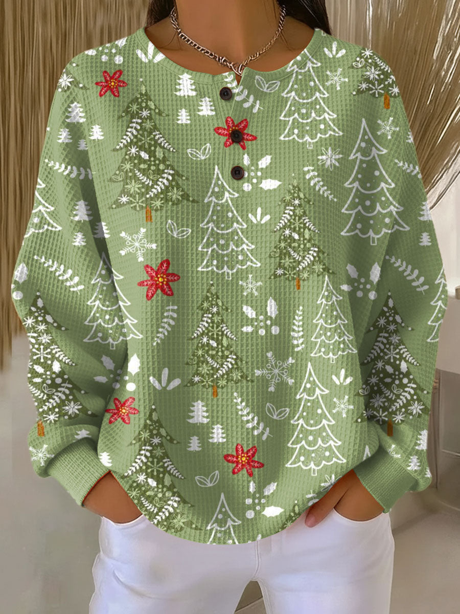 Vexalise | Sweater with Christmas Tree Motif