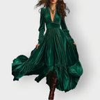 Alorae | Vintage A-Line Velvet Maxi Dress