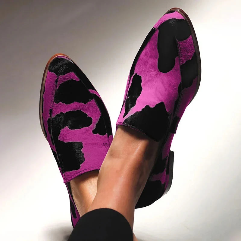 Veilara | Statement Animal-Print Loafers