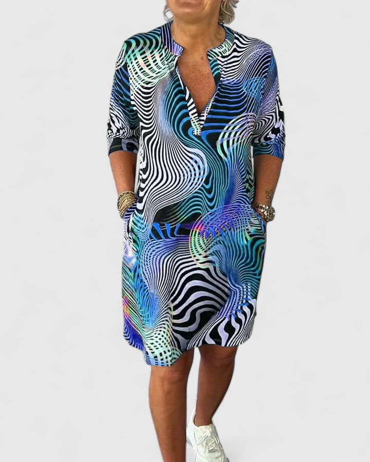 Helinae™ | Sophisticated V-neck Dress