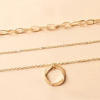 Retro Gold Layered Necklace