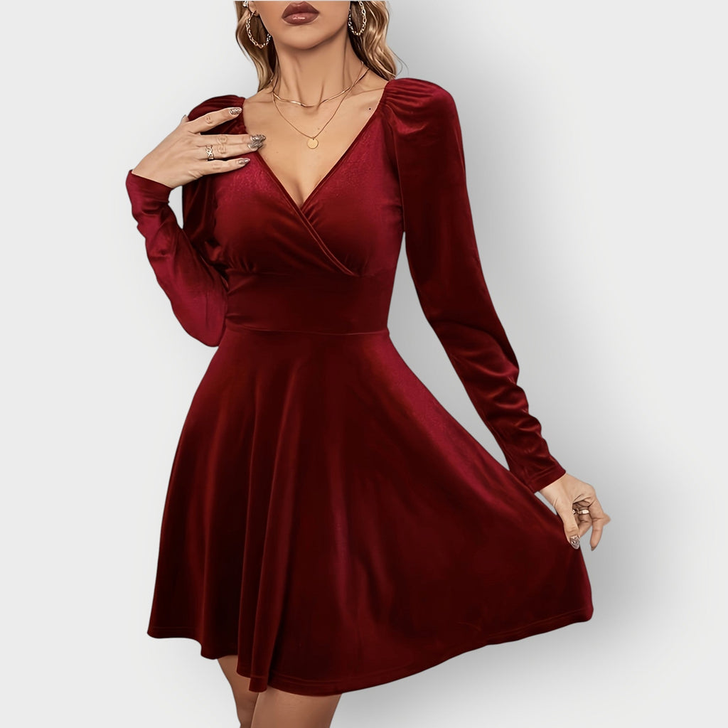Elnyra | Velvet Skater Dress