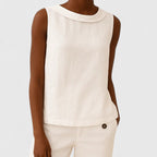 Anastine | Elegant Top with Roll Collar