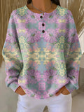 Kylavra | Sweater with Ethnic Floral Pattern
