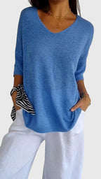 Cassandra™ | Elegant V-Neck Top