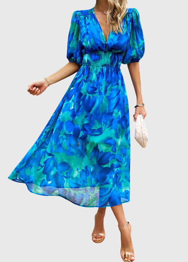Merlin™ | Flattering Floral Midi Dress