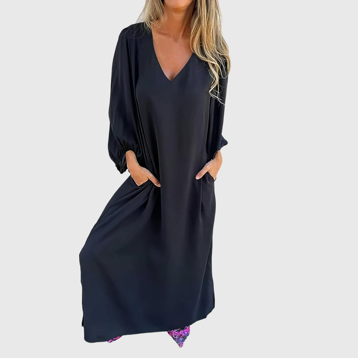Carol™ - Long Boho Dress with Pockets