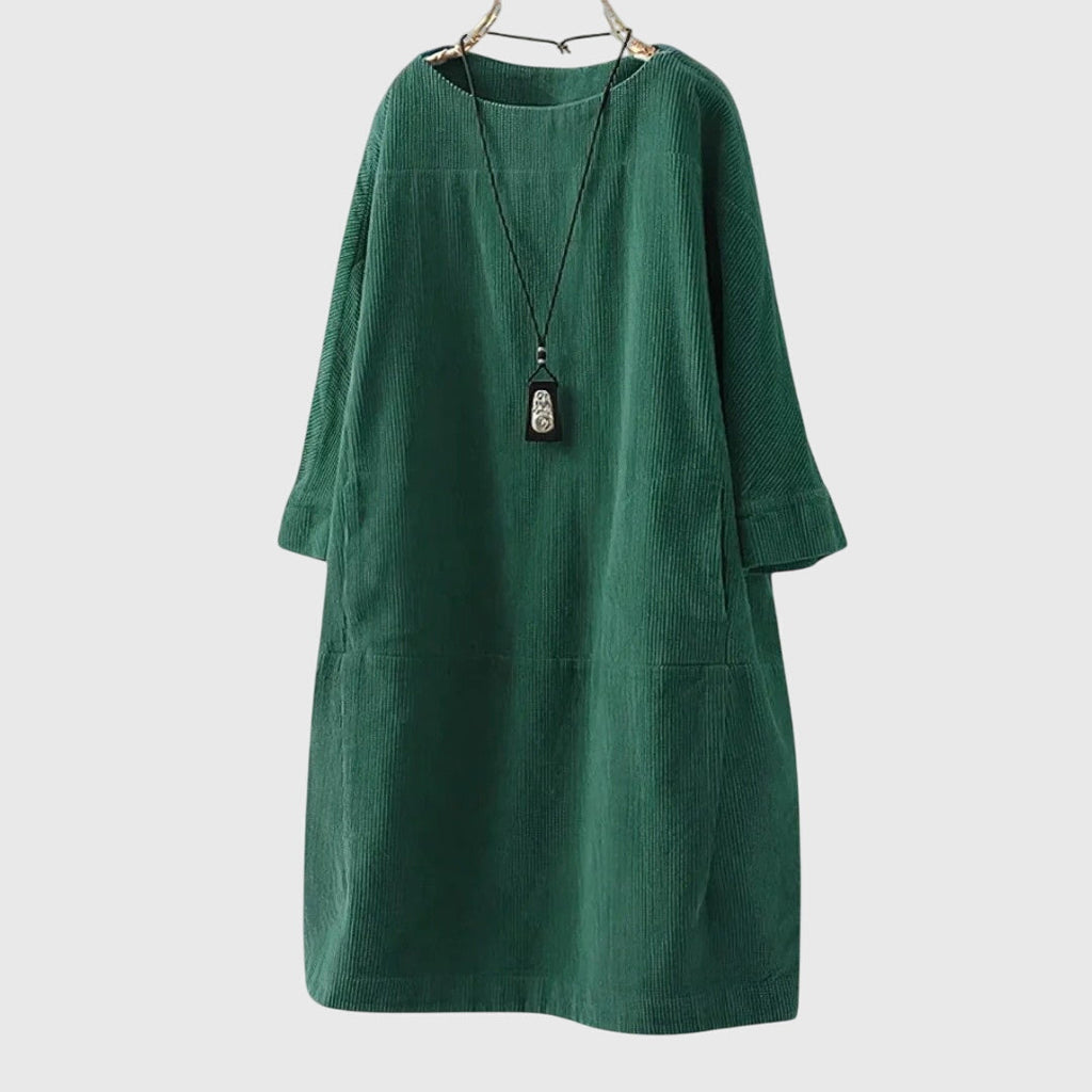 Grace | Relaxed Corduroy Midi Dress