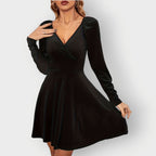 Elnyra | Velvet Skater Dress