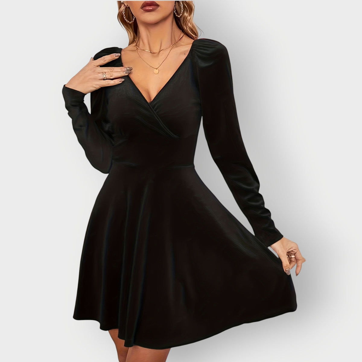 Elnyra | Velvet Skater Dress