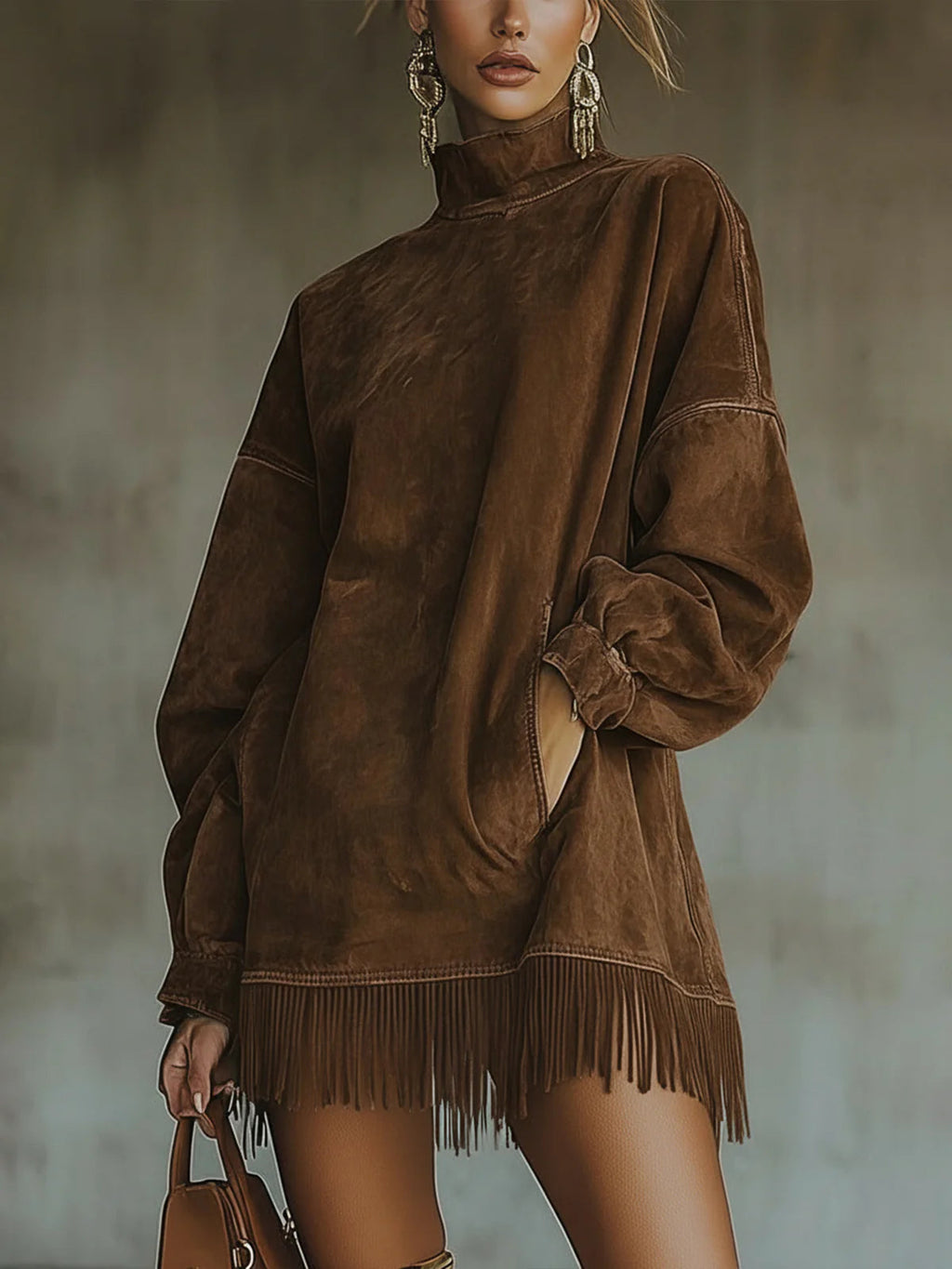 Virela | Long Sleeved Mini Dress