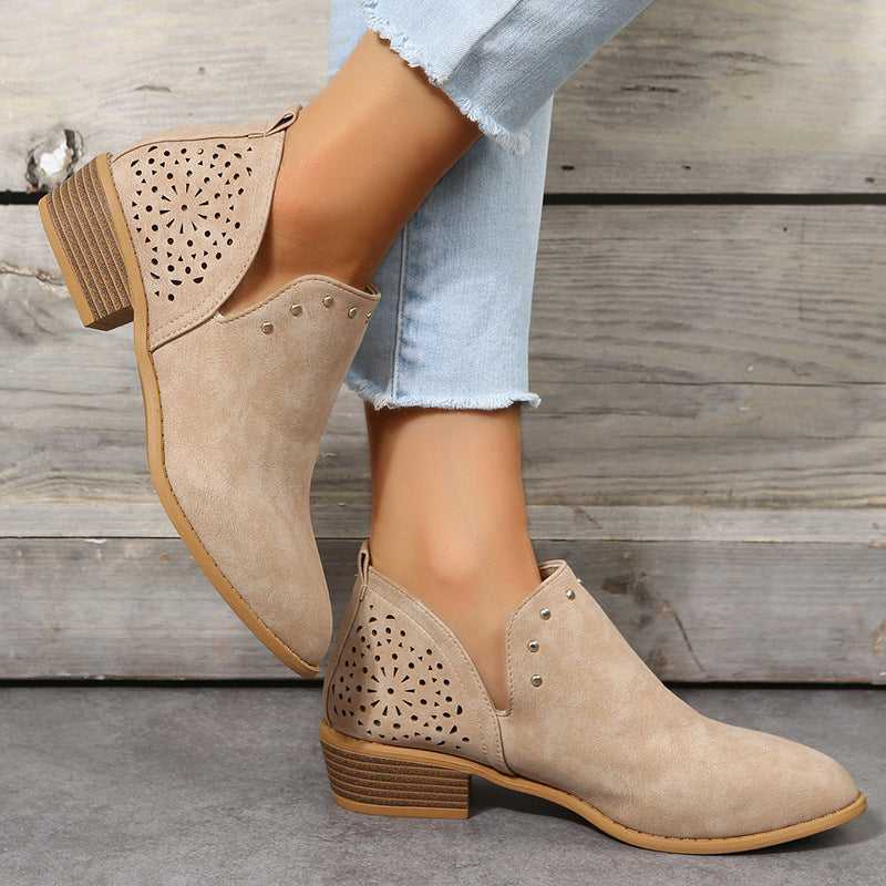 Talyse | Low Cut Perforated Ankle Boot