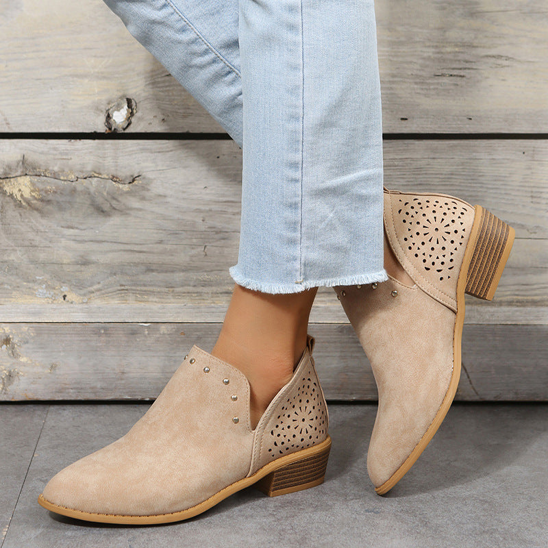 Talyse | Low Cut Perforated Ankle Boot