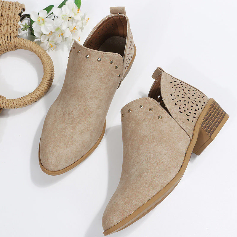 Talyse | Low Cut Perforated Ankle Boot