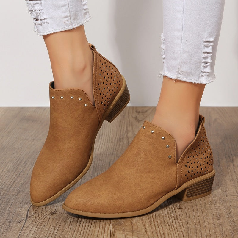Talyse | Low Cut Perforated Ankle Boot