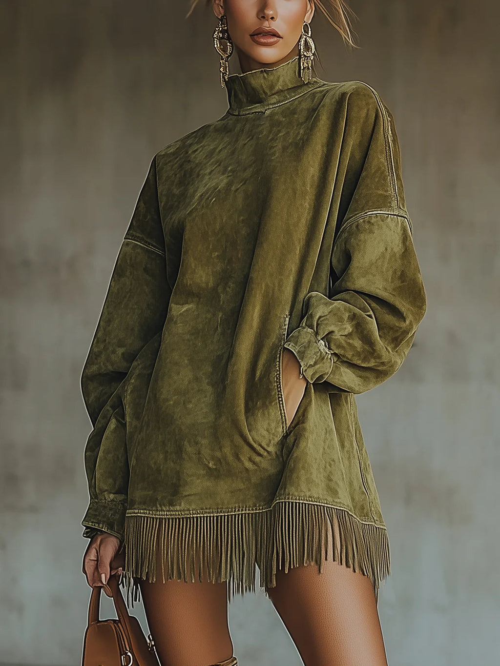 Virela | Long Sleeved Mini Dress