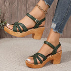 Nylara | Braided Strap Platform Sandals