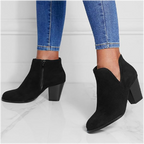 Lirayne | Pointed Ankle Boot With Suede Effect