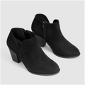 Lirayne | Pointed Ankle Boot With Suede Effect