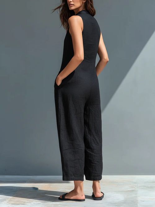 Aelivrynn | Sleeveless Minimalist Jumpsuit
