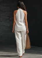 Vorynthia | Sleeveless Set with Wide Pants