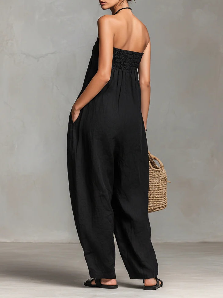 Vyrelythia | Elegant Strapless Jumpsuit