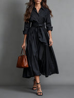 Velorythia | Elegant Maxi Dress with Bow Detail