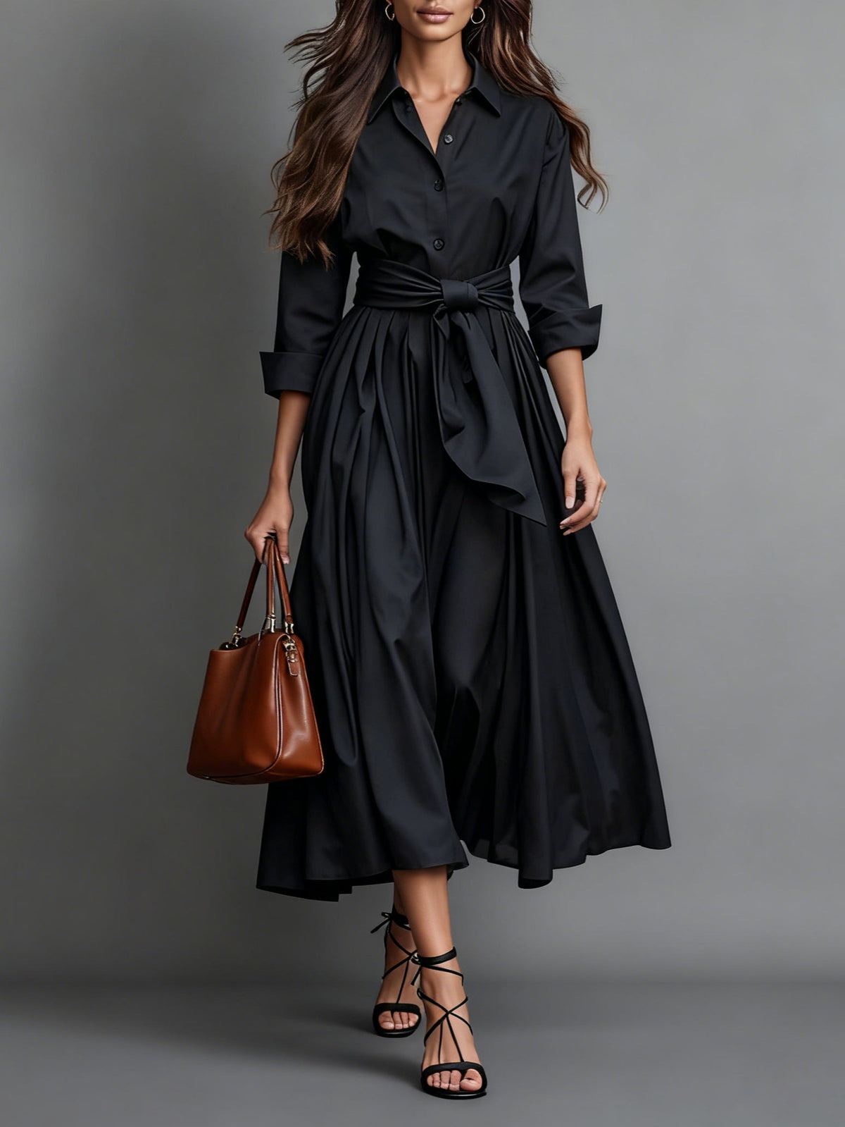 Velorythia | Elegant Maxi Dress with Bow Detail