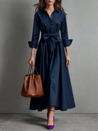 Velorythia | Elegant Maxi Dress with Bow Detail
