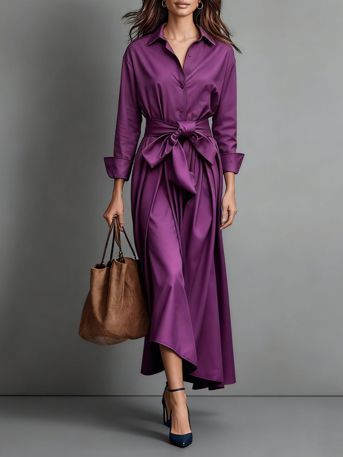 Velorythia | Elegant Maxi Dress with Bow Detail