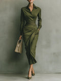 Zaurythea | Maxi Dress in Army Green