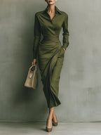 Zaurythea | Maxi Dress in Army Green
